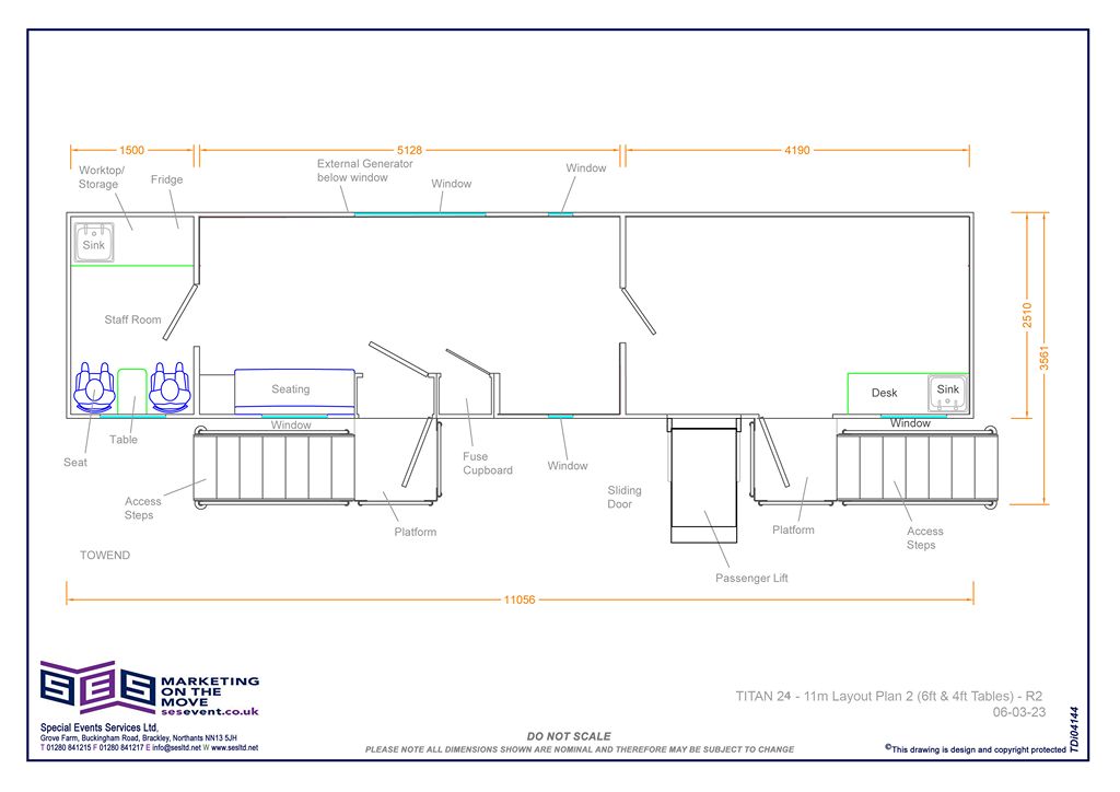 Titan 24 Trailer Floor plan